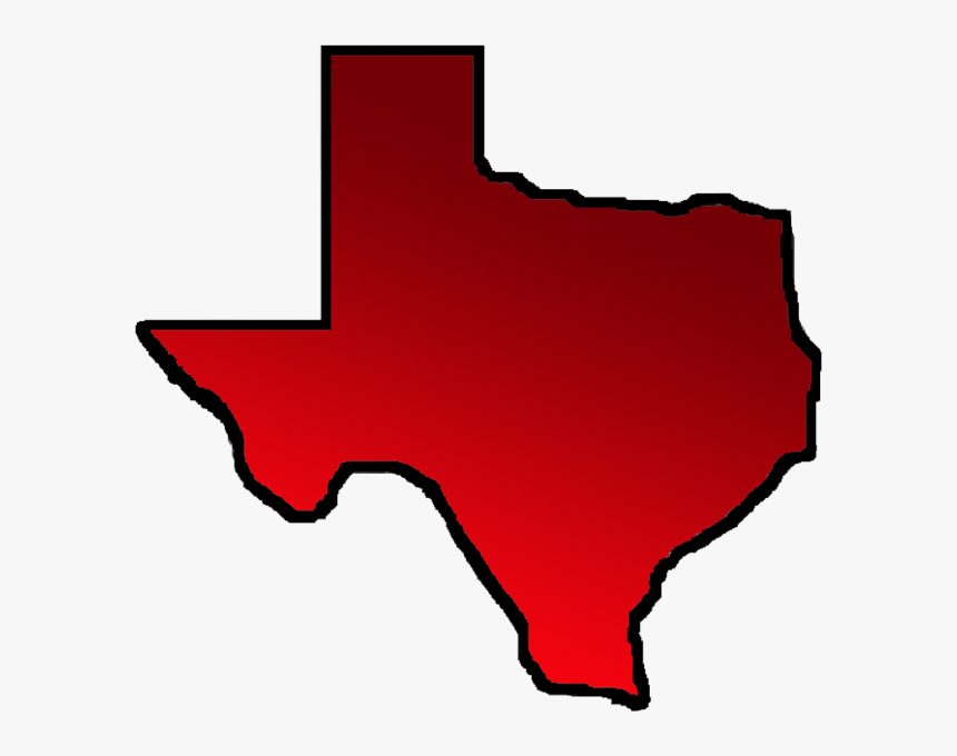 Texas Vs Korea Size - State Of Texas Outline Red, HD Png Download, Free Download