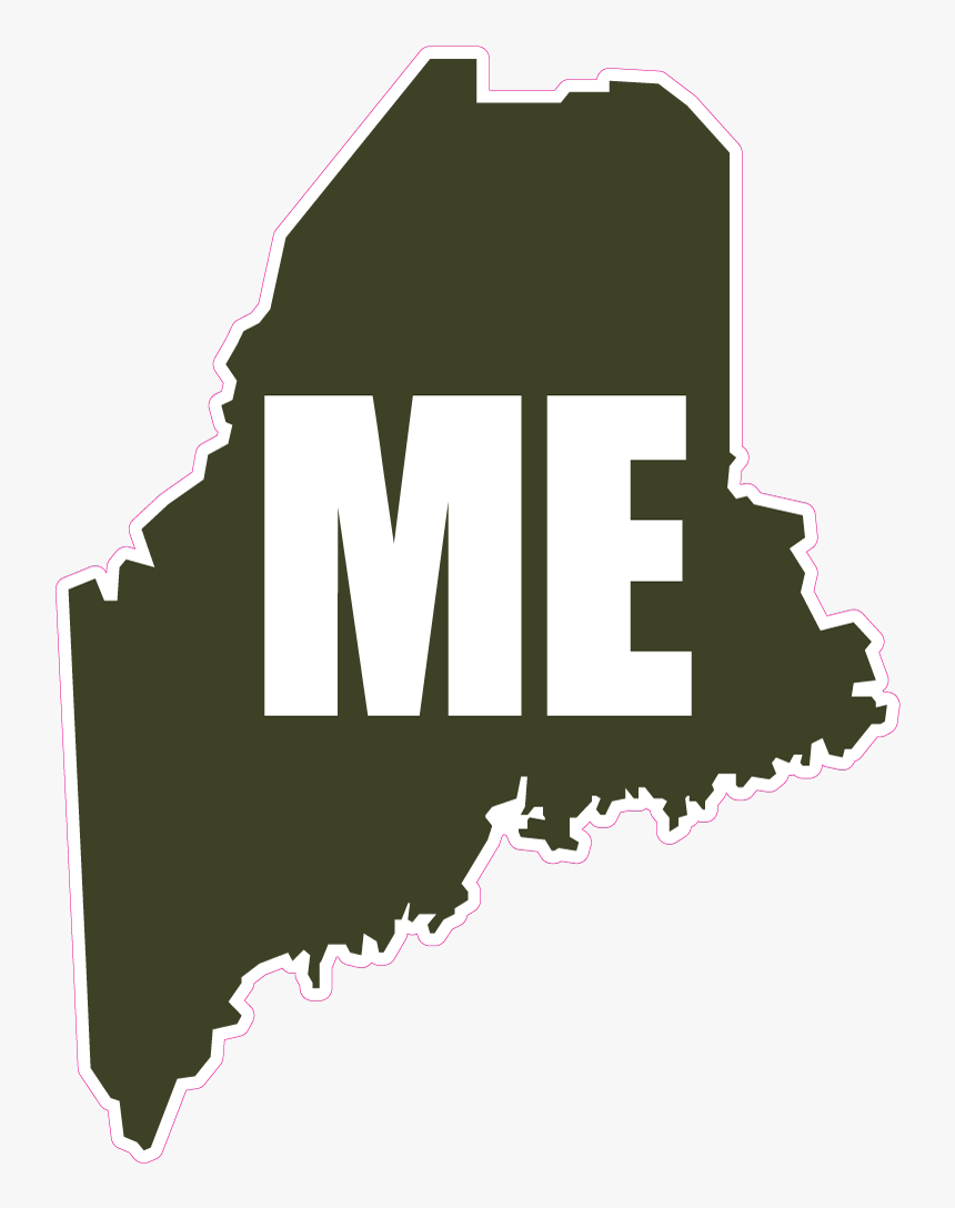 Shape Greenwhite State Outlines - Maine State, HD Png Download, Free Download