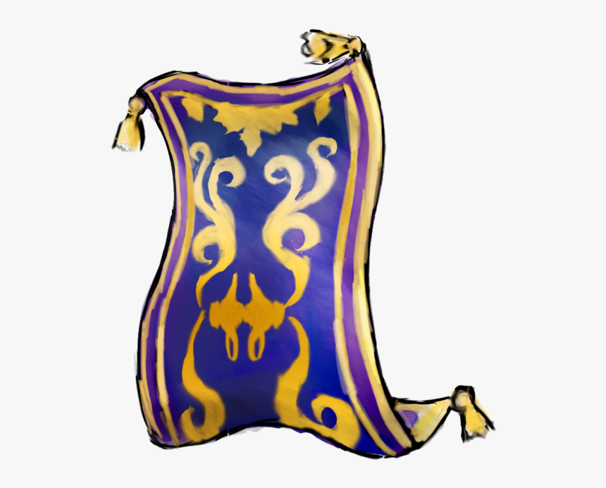 Princess Jasmine The Magic Carpets Of Aladdin Iago - Aladdin Magic Carpet Drawing, HD Png Download, Free Download