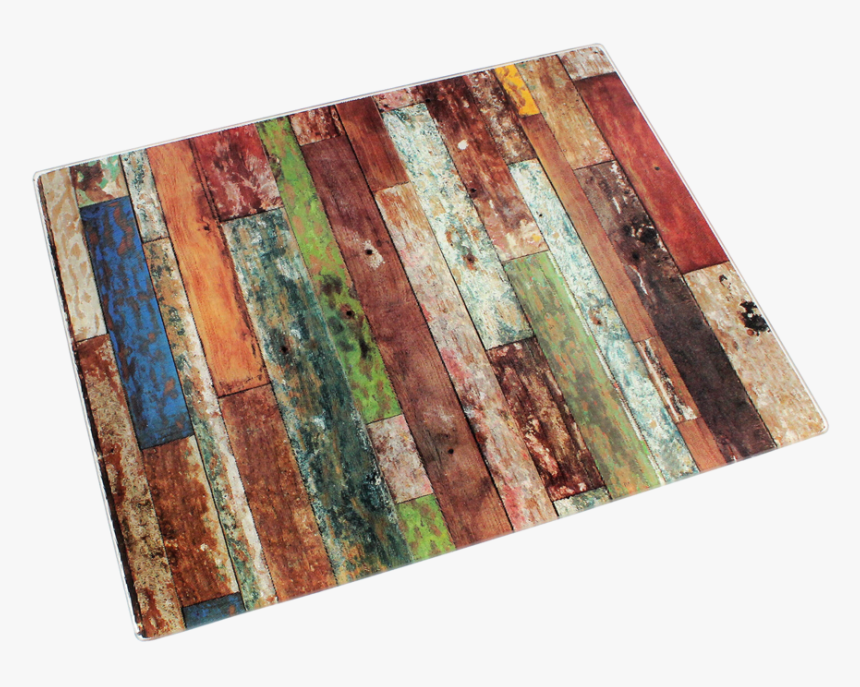 Multi-color Plank Glass Cutting Board - Plywood, HD Png Download, Free Download