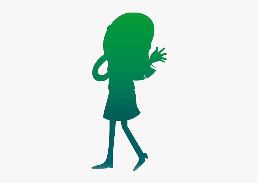 Girl Walking Silhouette Transparent Background - Illustration, HD Png Download, Free Download