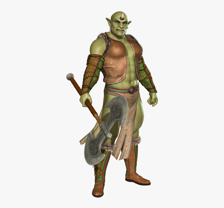 Orc, Ogre, Troll, Warrior, Monster, Fantasy, Goblin - Orc Ogre Troll Goblin, HD Png Download, Free Download