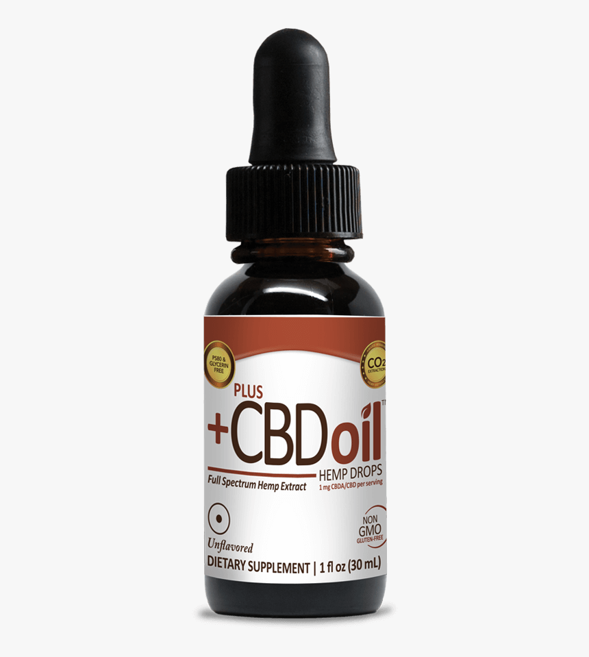 Plus Cbd Oil Hemp Drops Unflavored - Plus Cbd Oil Drops, HD Png Download, Free Download