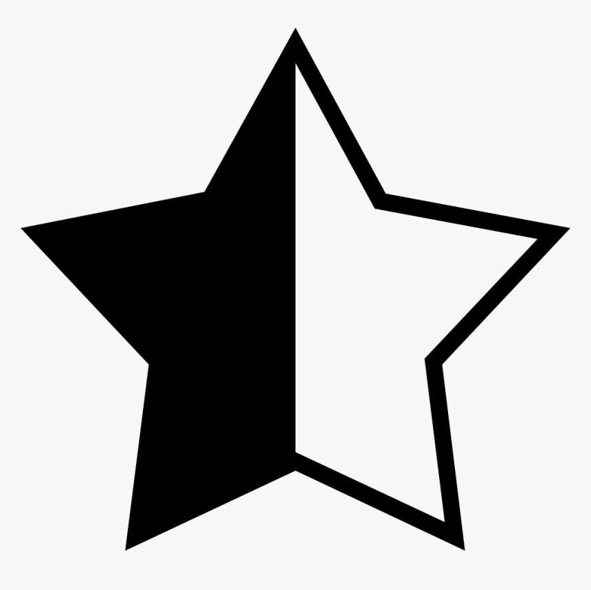 A Half Star Rating Comments - Rating Star And Half Star Png, Transparent Png, Free Download