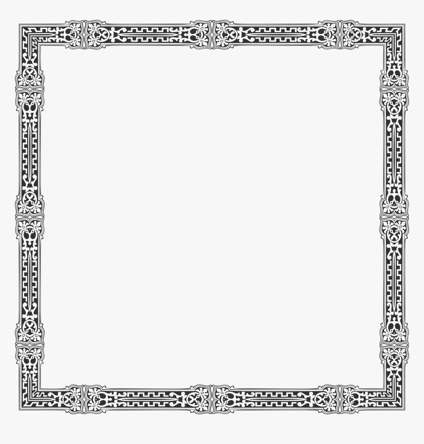 Vintage Decorative Ornamental Frame - Line Art, HD Png Download, Free Download