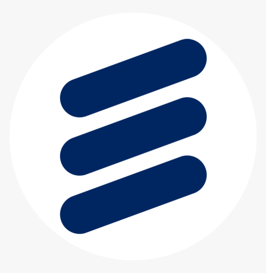 Logo Three Blue Diagonal Lines Vector And Clip Art - Ericsson Logo Png, Transparent Png, Free Download