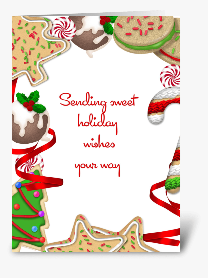 Christmas Cookies Greeting Card, HD Png Download, Free Download