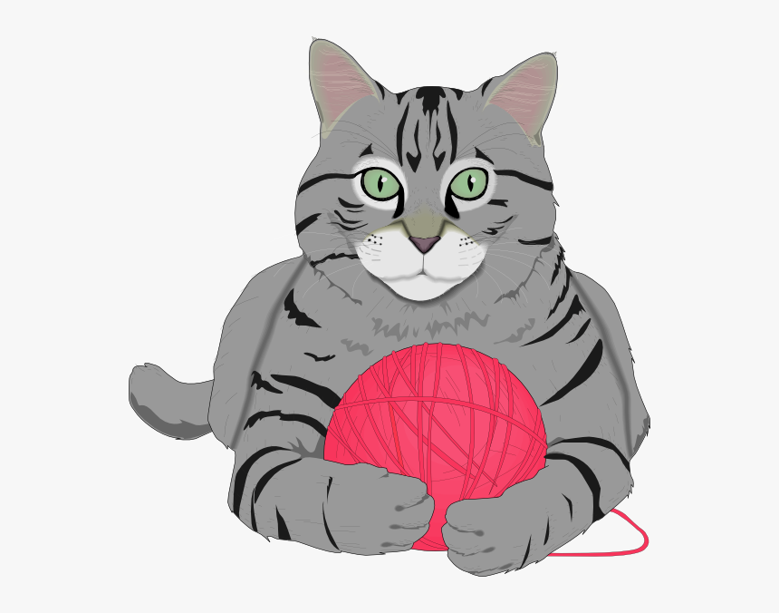 Kittens Clipart Yarn Ball - Cat Free Clip Art, HD Png Download, Free Download
