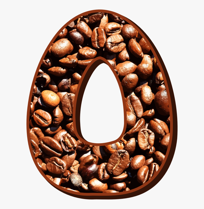 Coffee Beans Typography O - Letter O Coffee Bean Png, Transparent Png, Free Download