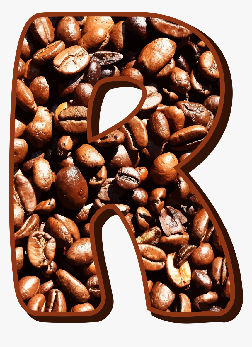 Coffee Beans Typography R - Coffee Bean Letter, HD Png Download, Free Download