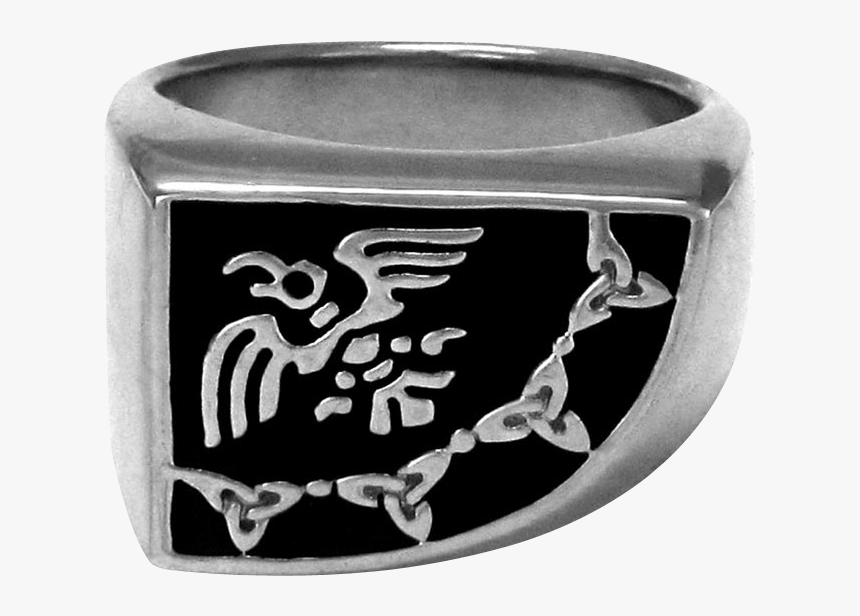 Sterling Silver Raven Banner Ring - Viking Raven Banner Ring, HD Png Download, Free Download