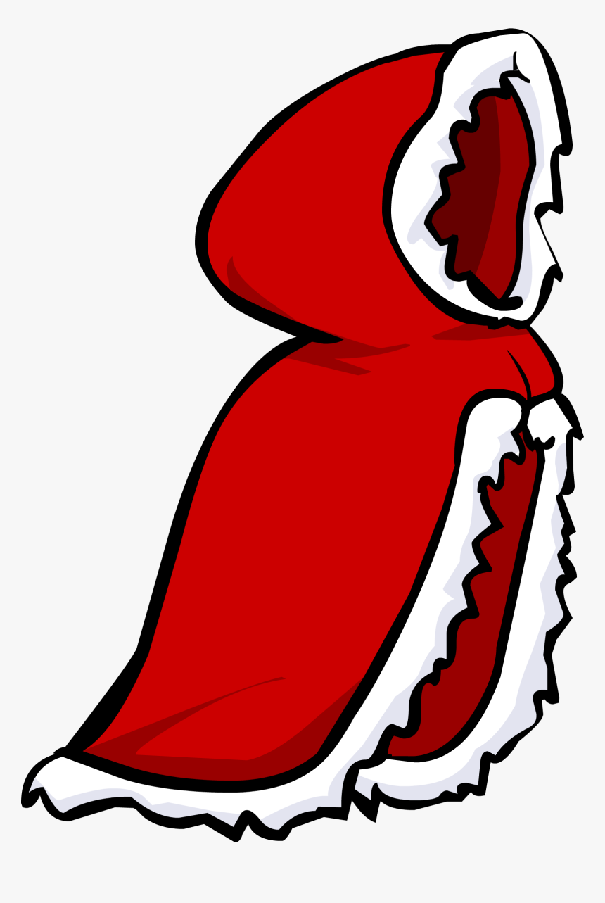 Transparent Red Riding Hood Clipart - Red Cape With Hood Cartoon, HD Png Download, Free Download