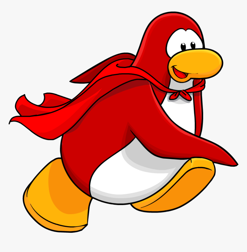 Transparent Red Cape Png - Red Penguin Club Penguin, Png Download, Free Download