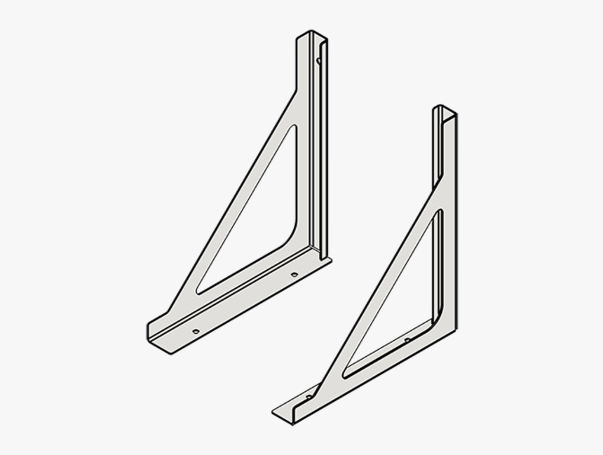 Box Brackets, Frame Mount, Steel, Galvanized, Pair - Triangle, HD Png Download, Free Download