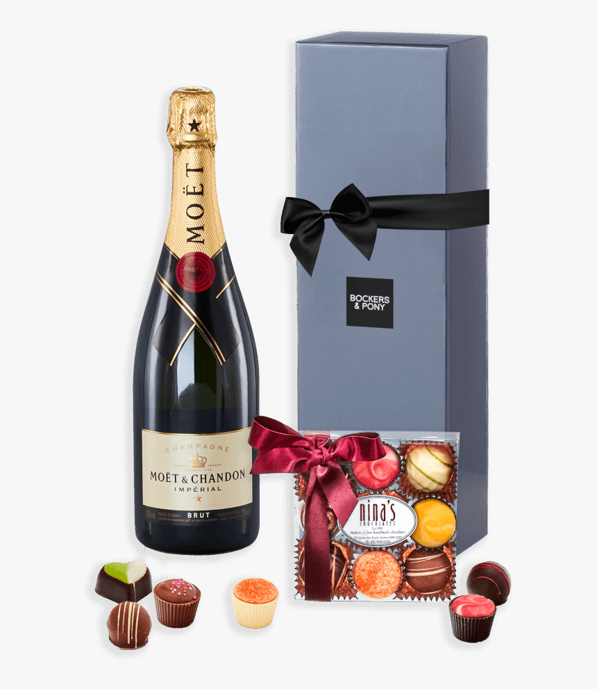 Moet Chandon Nina"s Belgian Chocolates Gift Hamper - Hamper, HD Png Download, Free Download