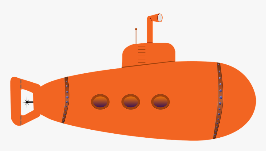 Orange Submarine - Submarine Png, Transparent Png, Free Download