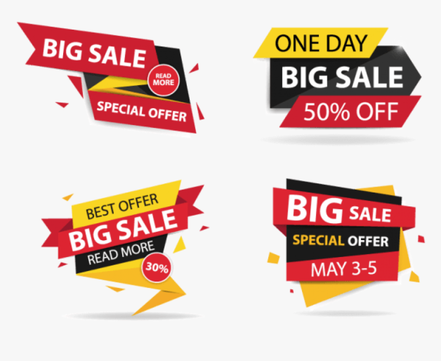 Free Png Download Banner Template Offers Png Images - Big Sale Banner Vector Png, Transparent Png, Free Download