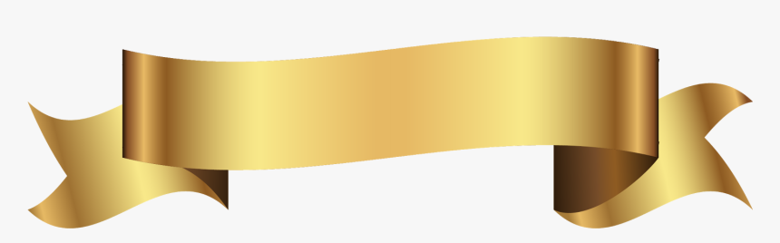 Fita Png Dourada Gold Banner Vector Png - Transparent Background Banner Ribbon, Png Download, Free Download