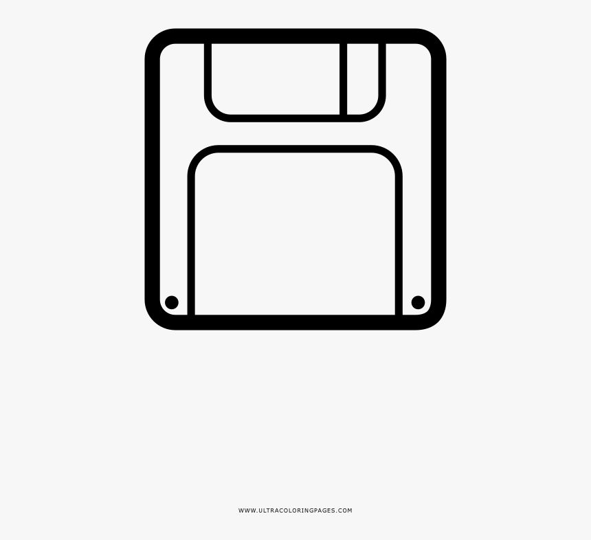 Floppy Disk Coloring Page, HD Png Download, Free Download