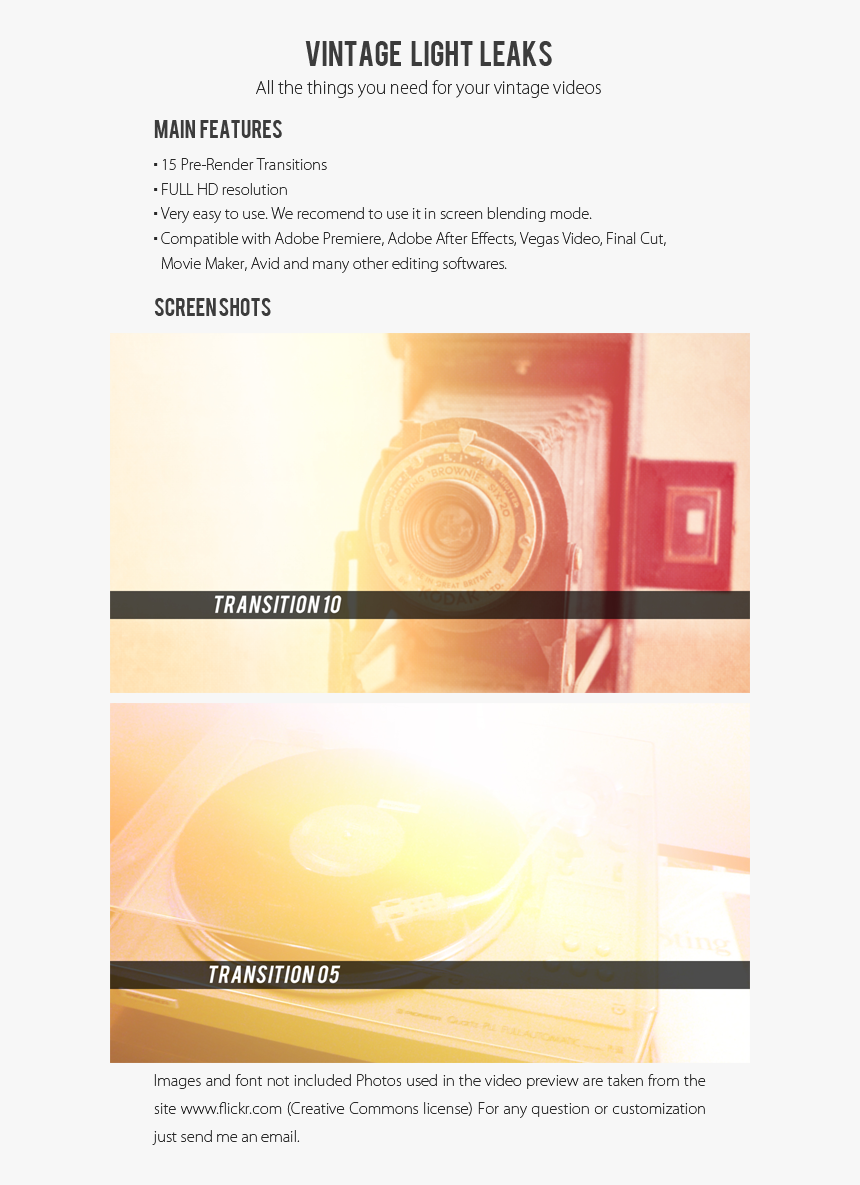 Vintage, Light, Leak, Bokeh, Template, Full Hd, Optical - Circle, HD Png Download, Free Download