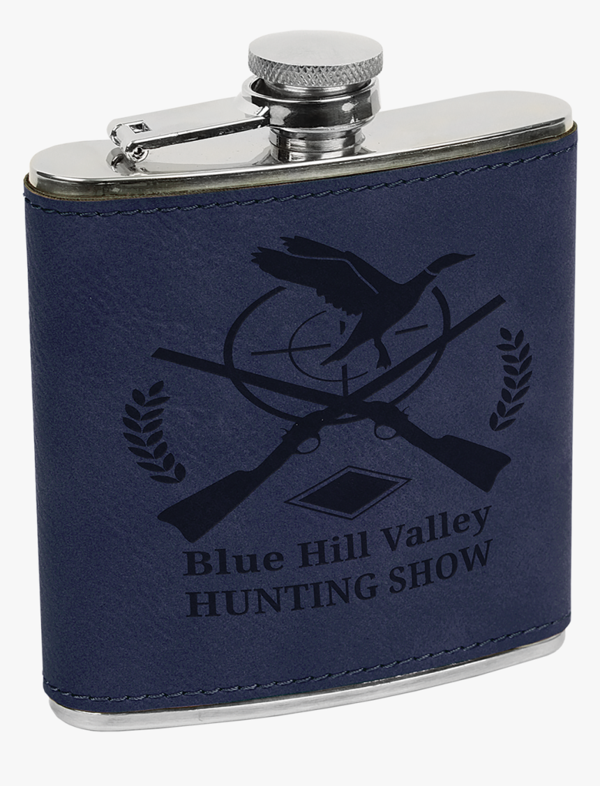 Hip Flask Blue Leather - Hip Flask, HD Png Download, Free Download
