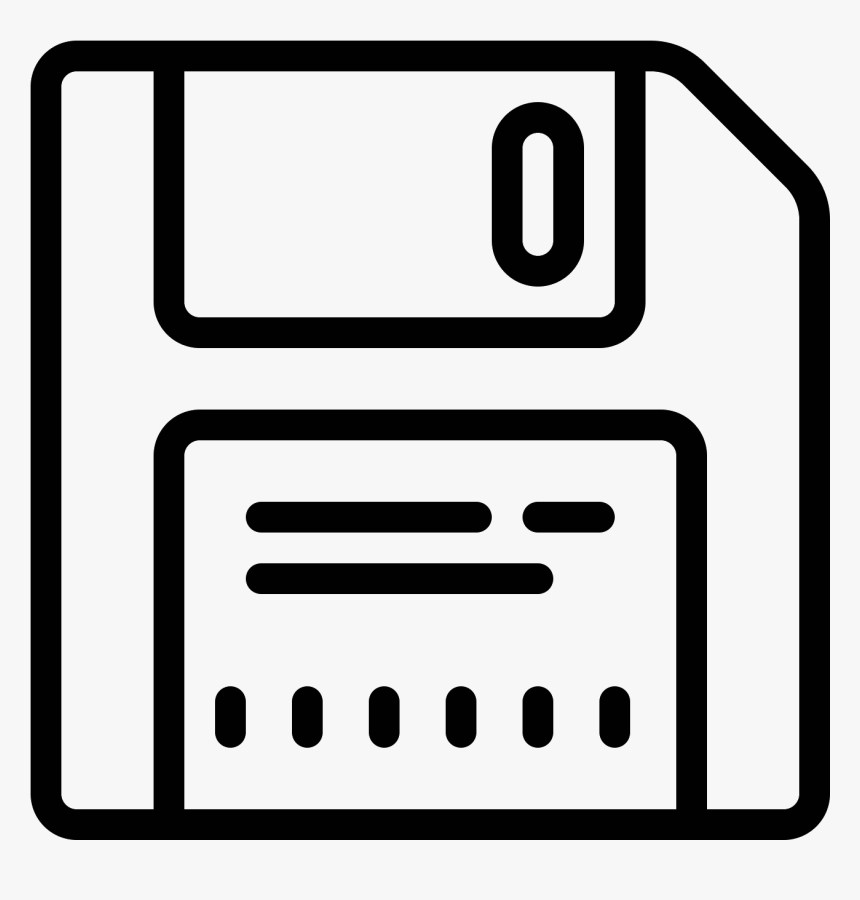 This Icon Is A Stylized Version Of A Floppy Disk, Just - White Floppy Disk Icon No Background, HD Png Download, Free Download