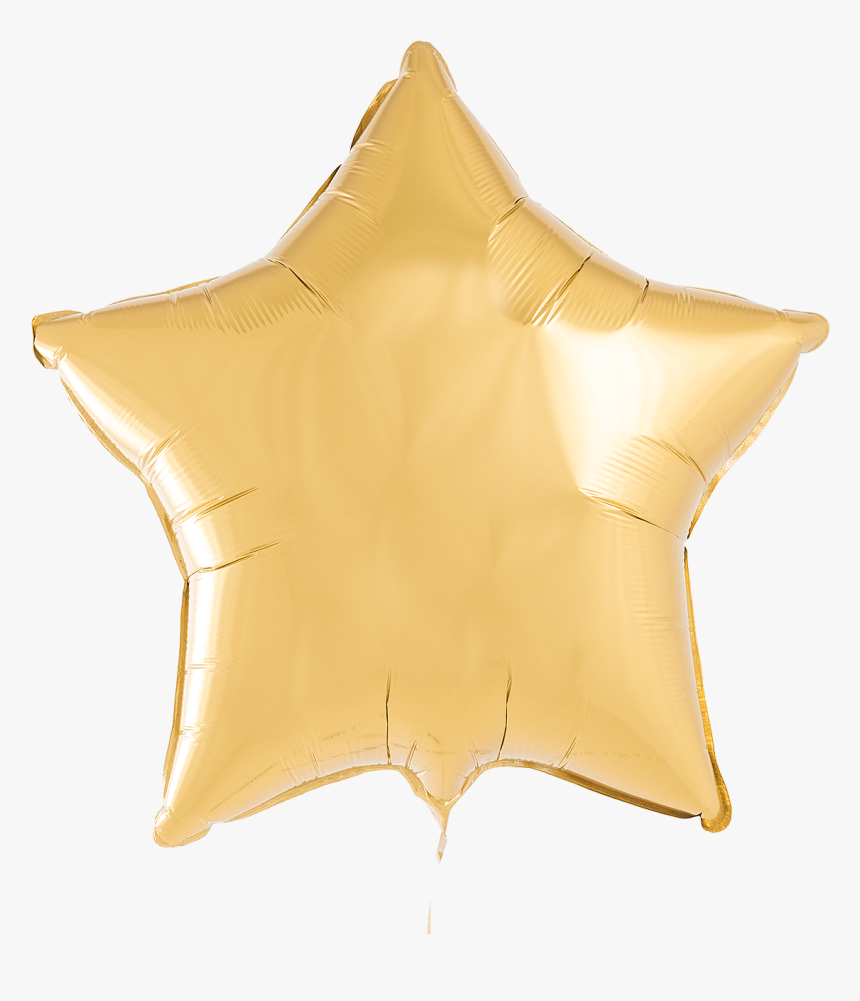 A Photograph Of Metallic Gold Foil Star Balloon - Cushion, HD Png Download, Free Download