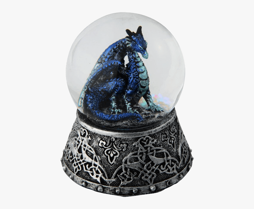 Celtic Ice Dragon Snow Globe - Dragon In A Snow Globe, HD Png Download, Free Download