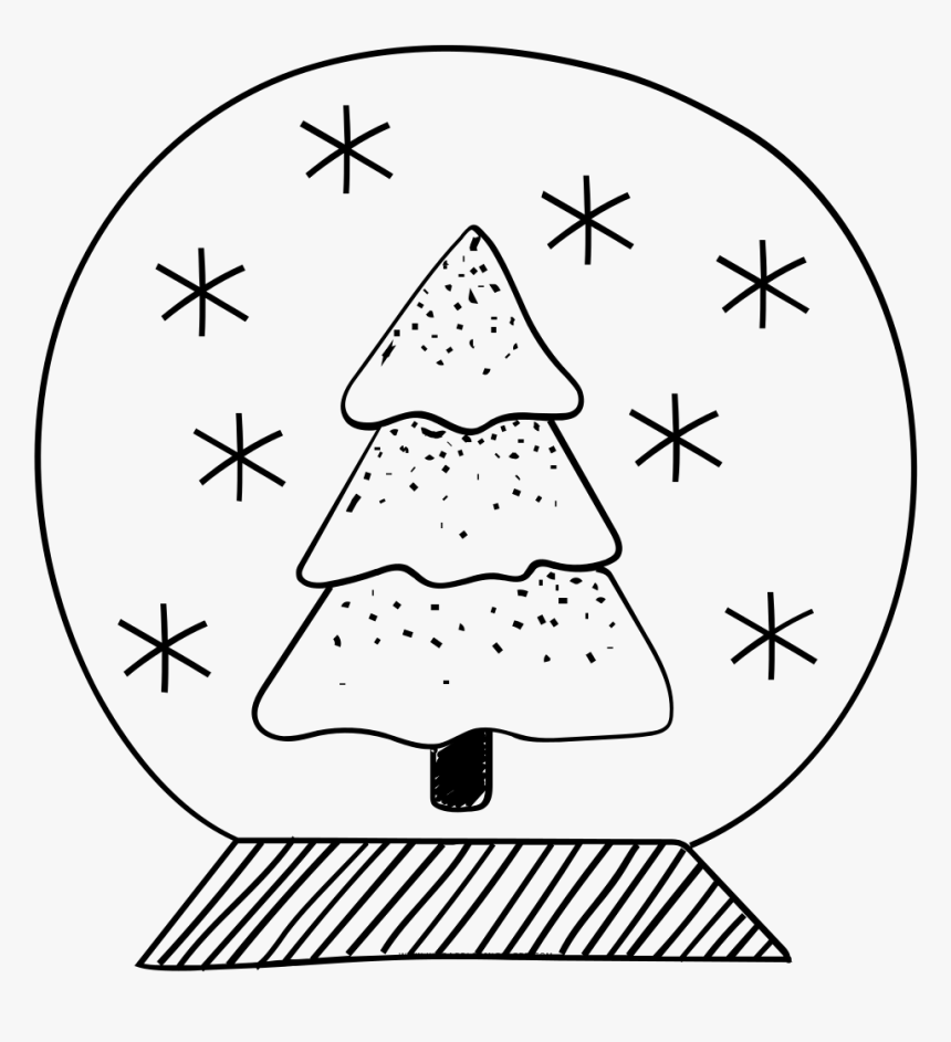 Snow Globe Coloring Page - Geodesic Dome, HD Png Download, Free Download