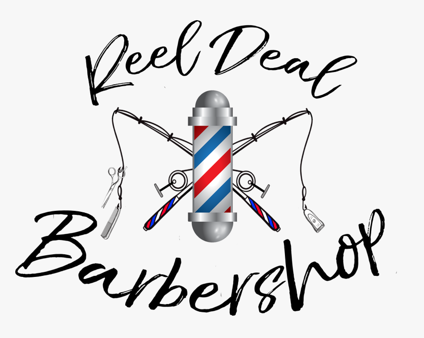 Final Reel Deal Barber Shop Logo-1 - Illustration, HD Png Download, Free Download