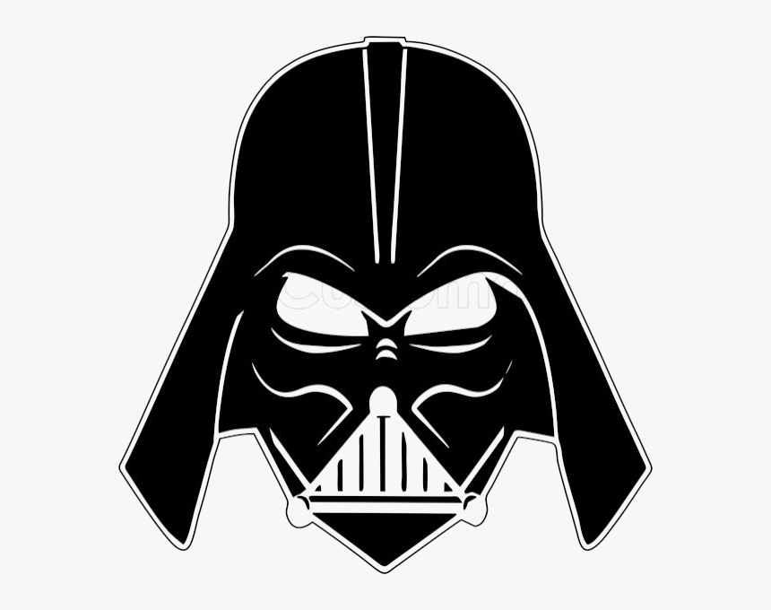 Darth Vader Mask Png Image Background - Darth Vader Face Draw, Transparent Png, Free Download