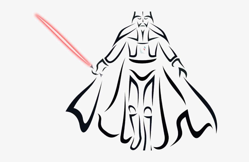 Darth Vader Clipart Hand - Drawing, HD Png Download, Free Download