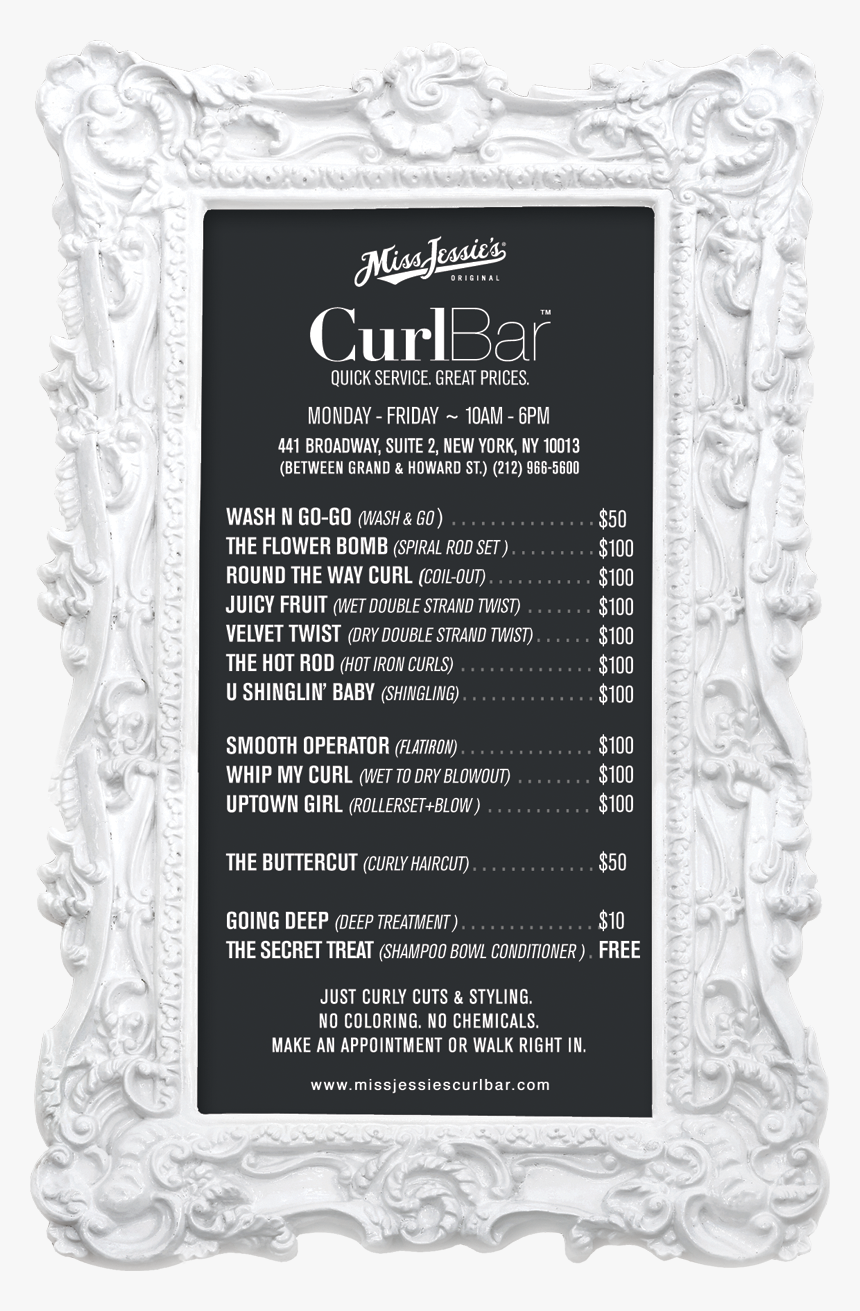 Cut And Curl Menu, HD Png Download, Free Download