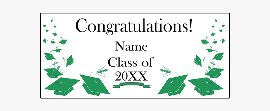 Click For Larger Picture Of Personalized Green Mortarboard - Illustration, HD Png Download, Free Download