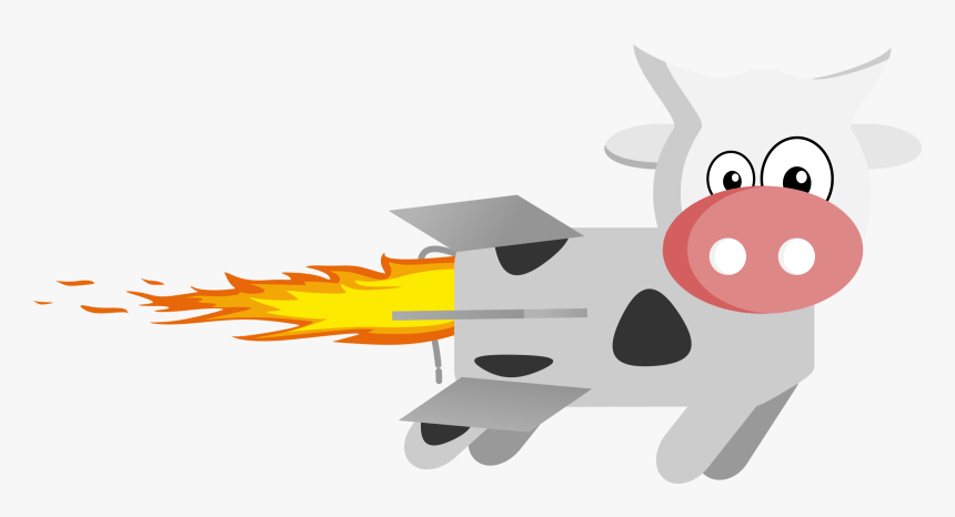 Rocket Cow Clip Arts - Rocket Cow, HD Png Download, Free Download