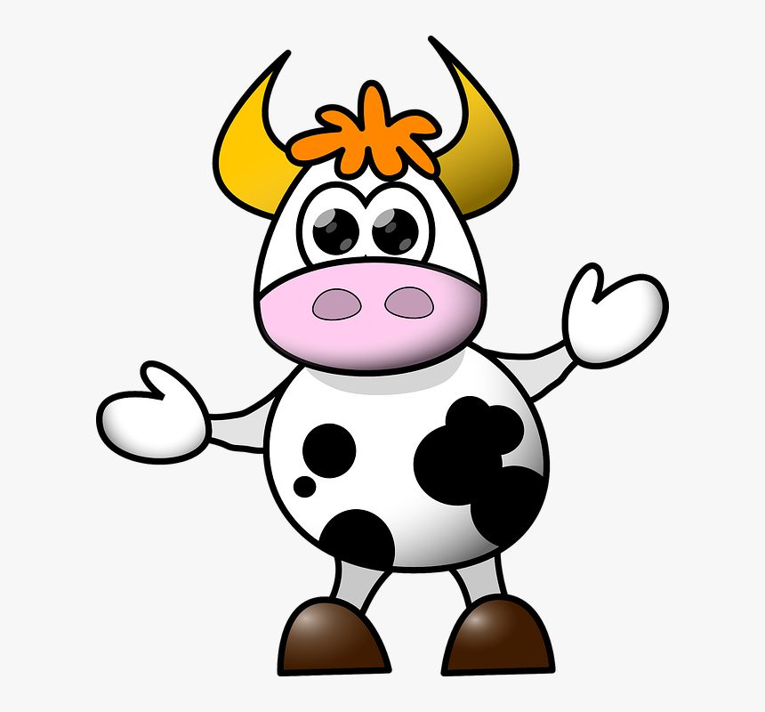 Cow Svg Clip Arts - Cartoon Cow, HD Png Download, Free Download