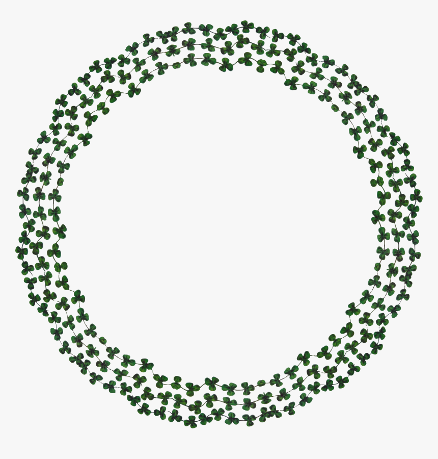 Shamrock Frame Clip Arts - Shamrock Frame Round Png Transparent Background, Png Download, Free Download