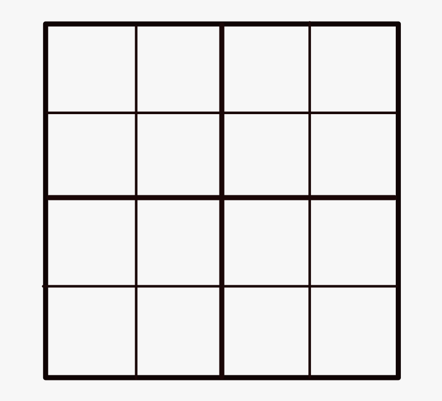 Empty Sudoku Grid - 4 X 4 Grid Png, Transparent Png, Free Download