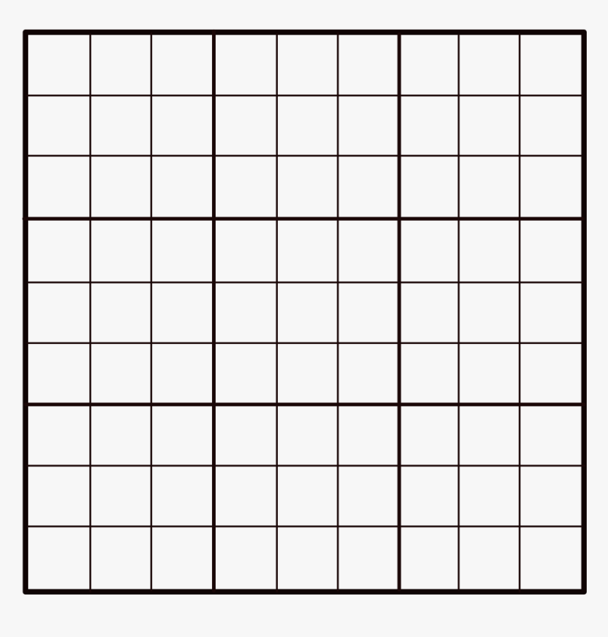 Empty Sudoku Grid - Grid Transparent, HD Png Download, Free Download