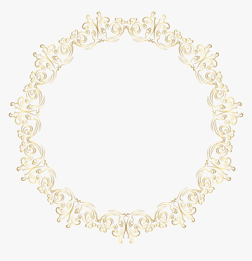 Pin Art Deco Frame Clipart - Borders Designs In Golden, HD Png Download, Free Download