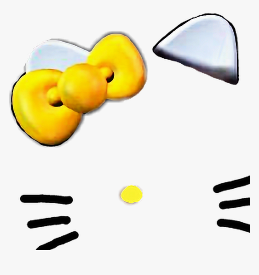 Mq Yellow Bow Bows Kitty Hellokitty Face - Hello Kitty Snapchat, HD Png Download, Free Download