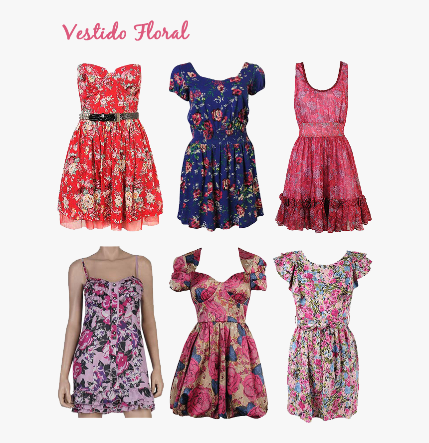 Vestidos Curtos Florais - Floral, HD Png Download, Free Download