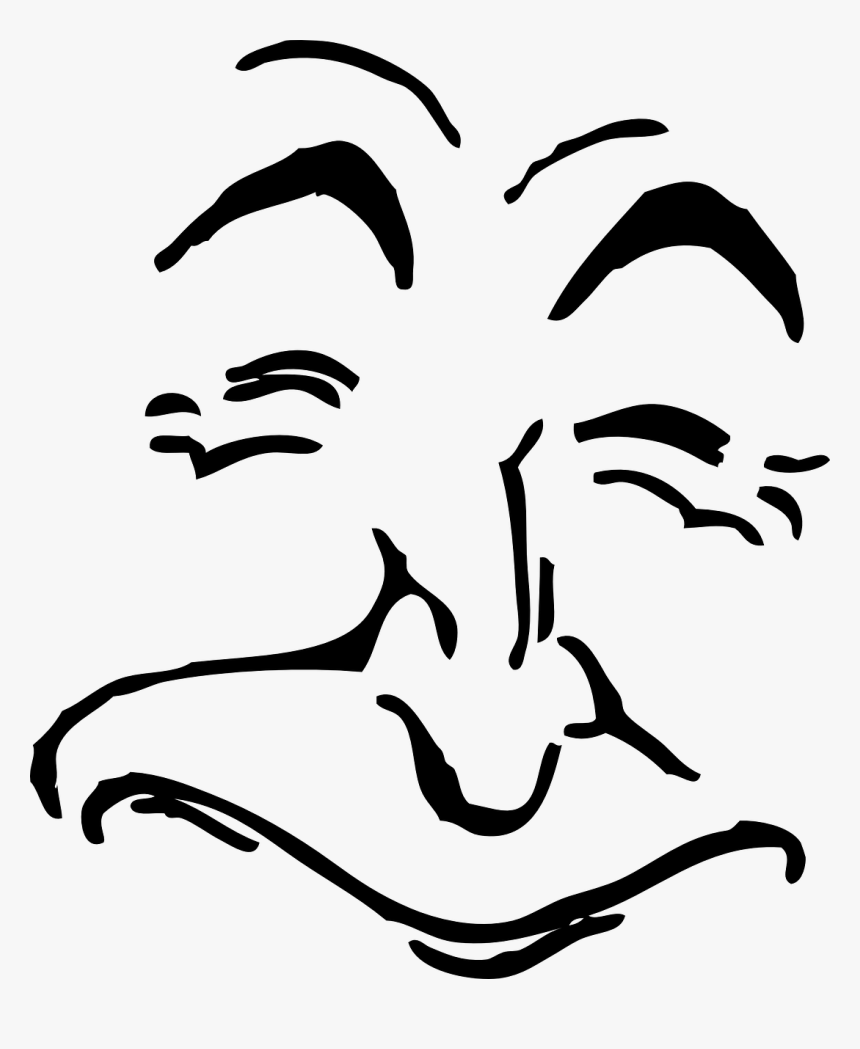 Old Man Smile Drawing, HD Png Download, Free Download