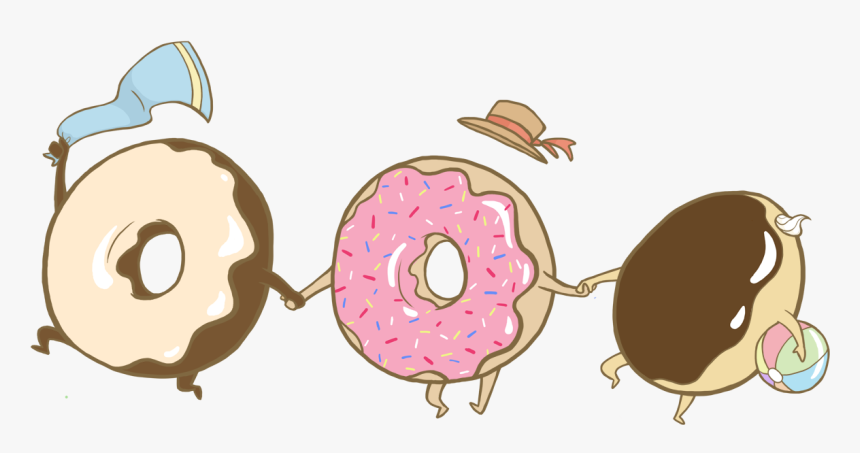 Summer Time Feel Art - Transparent Donut Drawing, HD Png Download, Free Download