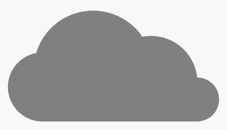 Cartoon Grey Cloud Png - Heart, Transparent Png, Free Download