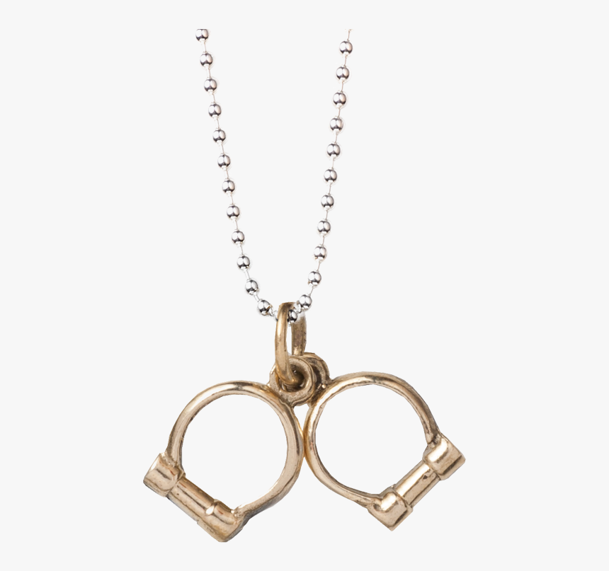 Handcuff Necklace Brass - Locket, HD Png Download, Free Download