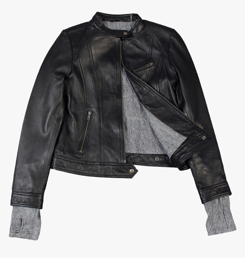 Womens Leather Jacket Open, HD Png Download, Free Download