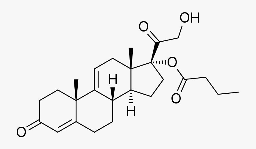 9,11 Dehydrocortexolone 17α Butyrate - Prednisolone Chemical Structure, HD Png Download, Free Download