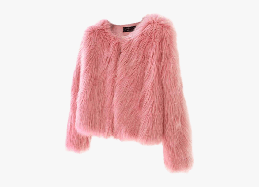 Strutter Solid Faux Fur Jacket - Chanel Fur Jacket Pink, HD Png Download, Free Download