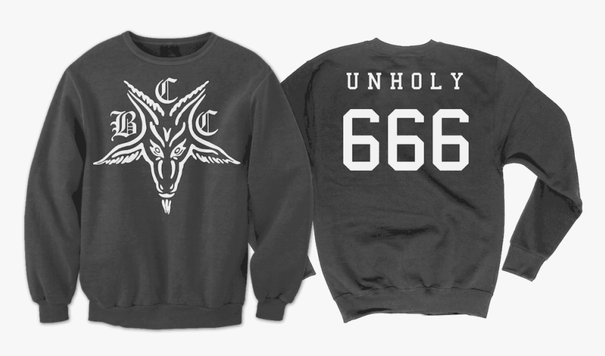 Baphomet 666 - Crewneck - Black Craft Cult Unholy 666, HD Png Download, Free Download